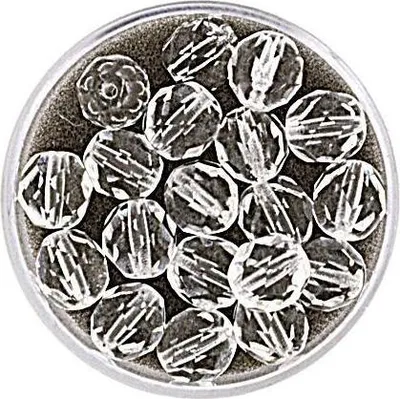 Produktbild von Glasschliffperlen transp, kristall 8 mm Lochgröße 1 mm