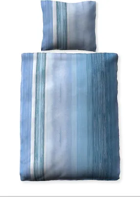 Produktbild von Seersucker-Bettwäsche Sommerbettwäsche Venedig 135x200 cm + 80x80 cm -100 100% Baumwolle mit Reißverschluss (135x200 + 80x80 cm)