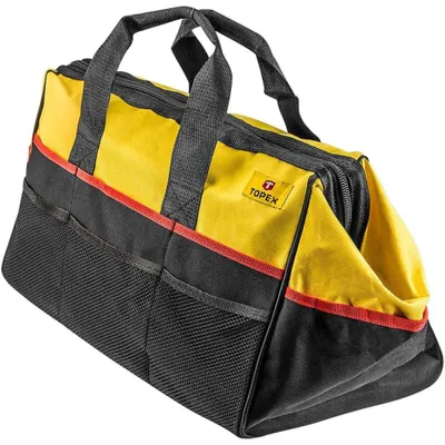 Produktbild von TOPEX Werkzeugtasche, Werkzeugbeutel, Werkzeugtasche, Haushaltswerkzeugtasche – M – 9 Taschen 46 x 30 x 33 cm