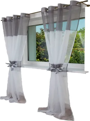Produktbild von Fertige Gardine Holandia 145x250 Grau (Preis für ein Stück)