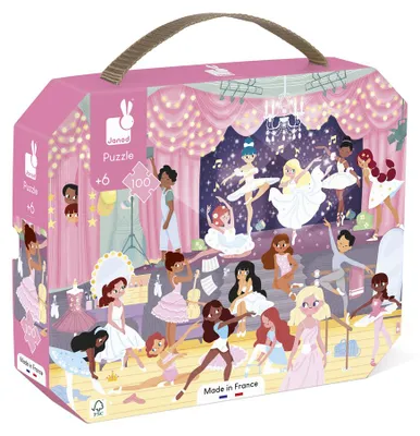 Produktbild von Janod Puzzle Tänzer - 100 Teile bunte Kinderpuzzle