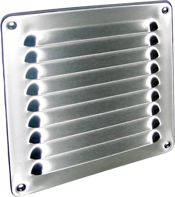Produktbild von Lüftungsgitter LG-2020 L Edelstahl Lamellengitter 200 x 200mm Zuluft Abluftgitter