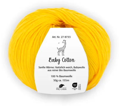 Produktbild von Pro Lana BABY Baumwolle 50 g 100 % Baumwolle Babywolle speichelecht 155 m Farbe 022 - sonne