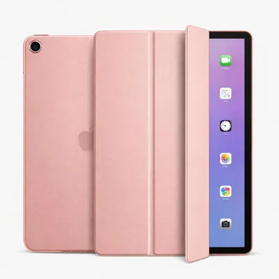 Produktbild von Schutzhülle für Apple iPad 10.2" Zoll 9. 8. 7. Generation (2021/2020/2019) Etui Tasche Case Smart Cover Standfunktion Wake Up Sleep - ROSEGOLD ROSE