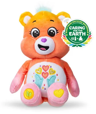Produktbild von Care Bears - Basic Fun Thankful Heart Bear 22 cm Plüsch – Glitzerndes Herz-Bauchabzeichen – Weiches Kuscheltier für Kinder & Sammler ab 3 Jahren