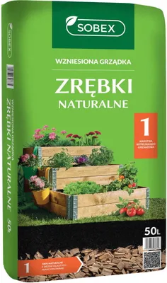 Zdjęcie produktu dla Zrębki drewniane do podniesionych grządek 50L - Naturalny drenaż dla podłoży roślinnych