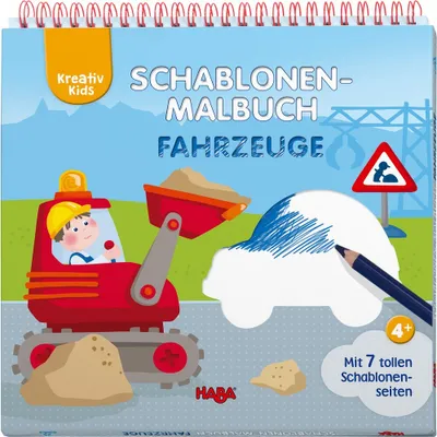 Produktbild von Kreativ Kids - Schablonen-Malbuch Fahrzeuge