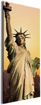 Produktbild von Wallario Premium Leinwandbild Freiheitsstatue New York in Größe 60 x 150 cm