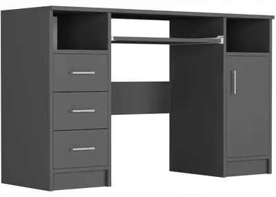 Obrázek produktu pro Psací stůl počítačový 120 cm zásuvky skříňka FRAMIRE N-11 antracit