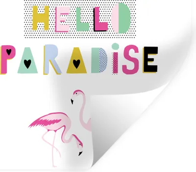 Produktbild von MuchoWow® Wandtattoo Wandsticker Wandaufkleber Flamingo - Sommer - Rosa 30x30 cm Selbstklebend und Repositionierbar - Repositionierbar - Wasser abweisend