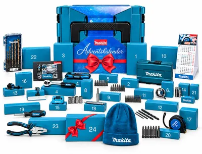 Produktbild von Makita Adventskalender 2026 - 24 Teile im MAKPAC Werkzeugkoffer