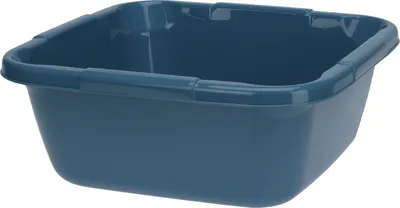 Produktbild von Spülschüssel Kunststoff Eckig 14 Liter Dunkelblau Waschschüssel Spüle Camping Schüssel Abwaschschüssel