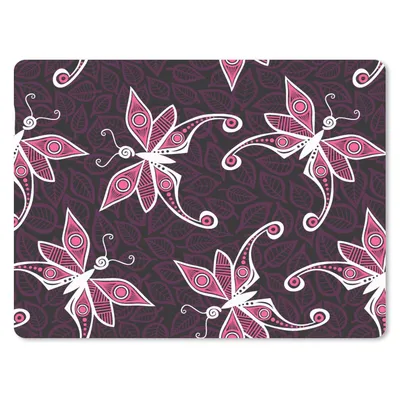 Produktbild von MuchoWow® Mauspad Mousepad Schmetterlinge - Muster - Rosa 40x30 cm - Mousepads - Maus Mat - Pad - Mausunterlage - Anti Rutsch
