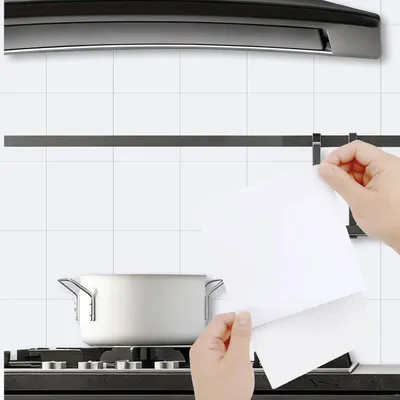 Image de Autocollants pour carrelage, carreaux adhésifs pour cuisine, salle de bain, murs, 50 pièces, film pour carrelage, 15 x 15 cm, autocollants en PVC pour carrelage, carreaux muraux adhésifs