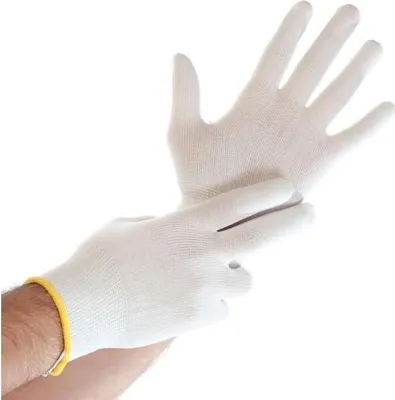 Obrázok produktu pre Hygostar 33265 Feinstrickhandschuhe Ultra Flex weiß Gr. 8/M Nylon