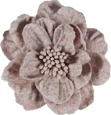 Produktbild von 2 Textilblüten Blume Blüte mit Staubblättern 60mm Dekoration Verzierung, Größe:60 mm, Farbe:altrosa