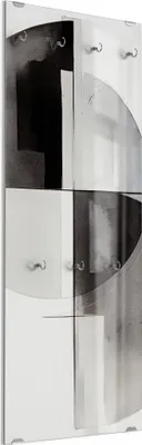Produktbild von DEQORI Kleiderhaken aus Glas 50x125 cm 'Duale Komposition' Wand Garderobe Paneel Haken