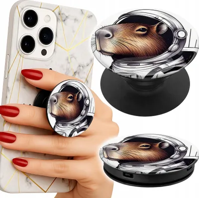 Obrázek produktu pro Držák telefonu na prst/stojan Sweet Capybara Astronaut