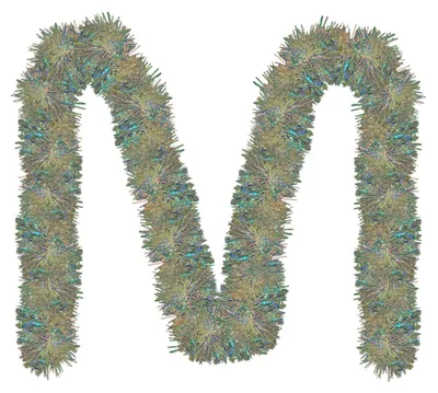Weihnachtsslinger, 5 Stück, 10 m, Kunststoff, glitzernd