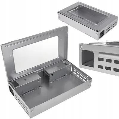 Produktbild von GardenLine Metall-Lebendfalle für Mäuse und Ratten, doppelseitig, verzinkt, 26 x 16 x 6 cm, SET4323