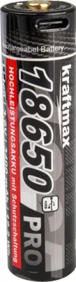 Zdjęcie produktu dla 1 Kraftmax Pro Li-Ion 18650 3.6V 3400mAh Gniazdo Micro-USB 143895
