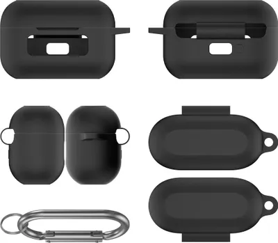 Image de INF Étui de protection en silicone pour écouteurs TOZO NC9 2024 Le noir