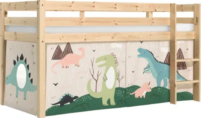 Produktbild von Spielbett >PINO< in Kiefer massiv natur lackiert - 210x114x106 (BxHxT)