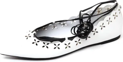 Produktbild von C9868 Ballerina Frau MICHAEL KORS THALIA FLAT weiß Schuh Schuh Frau