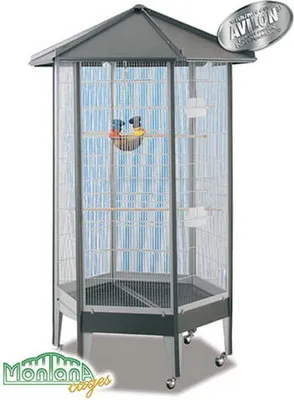 Produktbild von Sechseck-Voliere Villa Redondo · Großer Vogelkäfig für Sittiche & Papageien, Innenbereich
