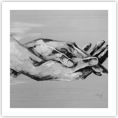 Produktbild von Poster - Poster ohne Rahmen - Handschriftlich Hände Schwarzweiß - 50x50 cm - Wand Bild - Wanddeko - Wandbilder - Kunstposter - Wandposter - Bilder - Kunstdruck - Wanddekoration - P2XAC50x50-4566