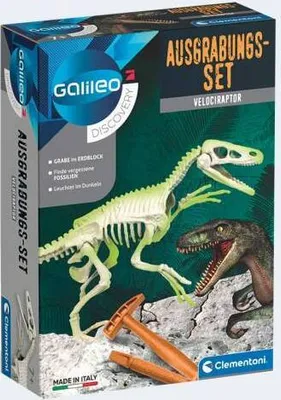 Produktbild von Galileo Ausgrabungsset Velociraptor nachtleuchtend