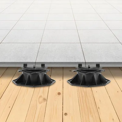 Immagine prodotto di Izrielar Piedino regolabile in altezza 75-145 mm con compensazione della pendenza 0-5% per Vetroceramica, pietra, cemento Set da 50 pezzi