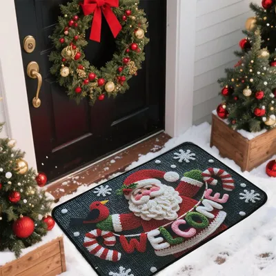 Weihnachts-Fußmatte, 40x60 cm, rutschfest, schmutzabweisend