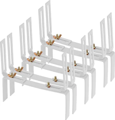 Produktbild von BigDean 6 Stück Blumenkastenhalter weiß Standard H-Form Kasten Halter Balkonkastenhalter