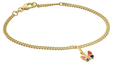 Produktbild von trendor 21586 Mädchen-Armband mit Schmetterling 925 Silber Vergoldet