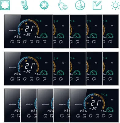 Produktbild von 15X Intelligent Raumthermostat Thermostat fußbodenheizung Warmwasserbereitung 5+1+1 sechs Perioden programmierbarer Thermostat Wandthermostat Digital LCD mit Sperrfunktion 95-240 V
