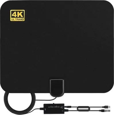 Produktbild von Leistungsstarke Zimmerantenne für DVB-T HD – Modell DTA100 – Signalverstärker – 4K 1080p Ultra HD-Fernseher