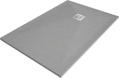 Produktbild von Mexen Stone+ Rechteckige Duschwanne aus Verbundwerkstoff 140 x 80 cm, Grau-Beton - 44618014