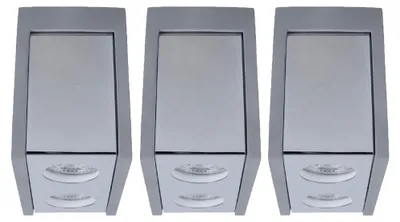 Produktbild von 3er Set Deckenlampe, Metall, Beton, grau, 2 Flammig, L 18 cm