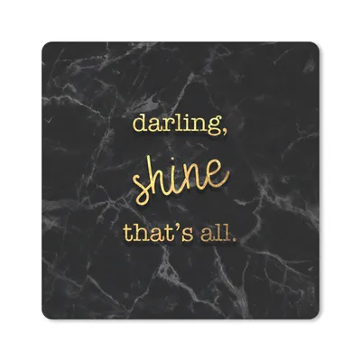 Produktbild von MuchoWow® Mauspad Mousepad Zitate - Glänzen - Gold - Marmor 30x30 cm - Mousepads - Maus Mat - Pad - Mausunterlage - Gaming