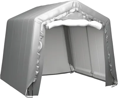 Produktbild von Lagerzelt 240x240 cm Stahl Grau, Carport, Autozelt, Garage, Weidezelt, Unterstand, Zeltgarage, Lagerzelt, Gerätezelt, Pavillon Zelt, Fahrradgarage Zelt, Garagenzelt