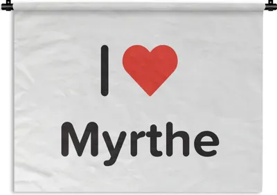 Produktbild von MuchoWow® Wandteppich Wandbehang Ich liebe - Myrthe - Mädchen 120x90 cm Tapisserie Dekoration Wandtuch - Wohnen - Aufhänger für die Wand