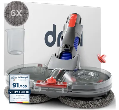 Wischaufsatz für Dyson V7–V15/Gen5, 6 Tücher, abnehmbarer Tank