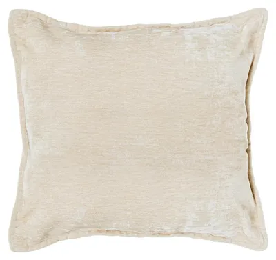 Samtkissen 45x10x45 cm, Creme, Polyester, mit Reißverschluss
