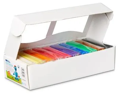 Produktbild von Becks Plastilin - 2,5 kg bunte Knetmasse, 10er Pack je 250g