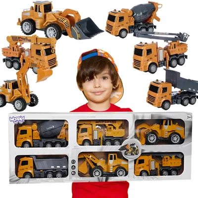 Produktbild von WOOPIE Großes 6-in-1-Baumaschinen-Set