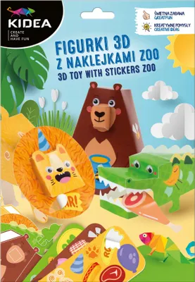 Produktbild von 3D-Figuren mit Aufklebern Zoo Kidea 4536