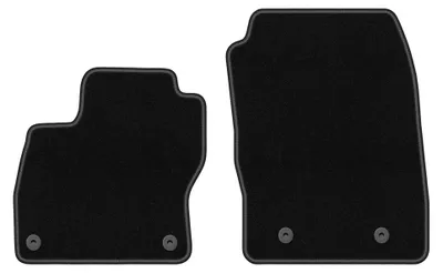 Productafbeelding van Velours voormatten voor Ford Focus MK3 FL 2017-2020 (sedan/stationwagen/hatchback) – 2-delig, zwart, op maat – Wielganizator BASIC