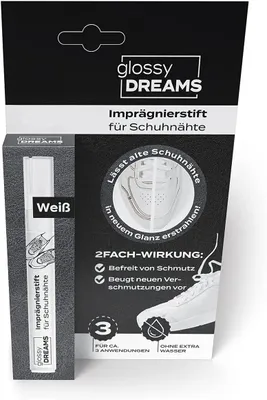 Produktbild von Glossy Dreams Imprägnierstift für Schuhnähte Saubere Optik ohne Wasser 3 Anwendungen, Farbe:Weiß