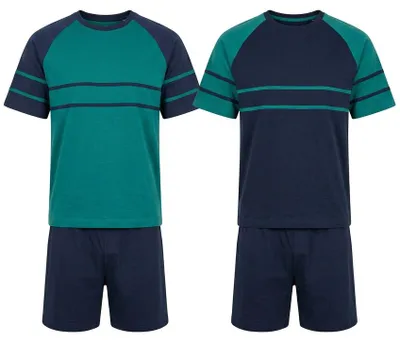 Produktbild von LE JOGGER Pyjama 4 -teilig grün, marine Größe 60/62, KI-generiertes Bild